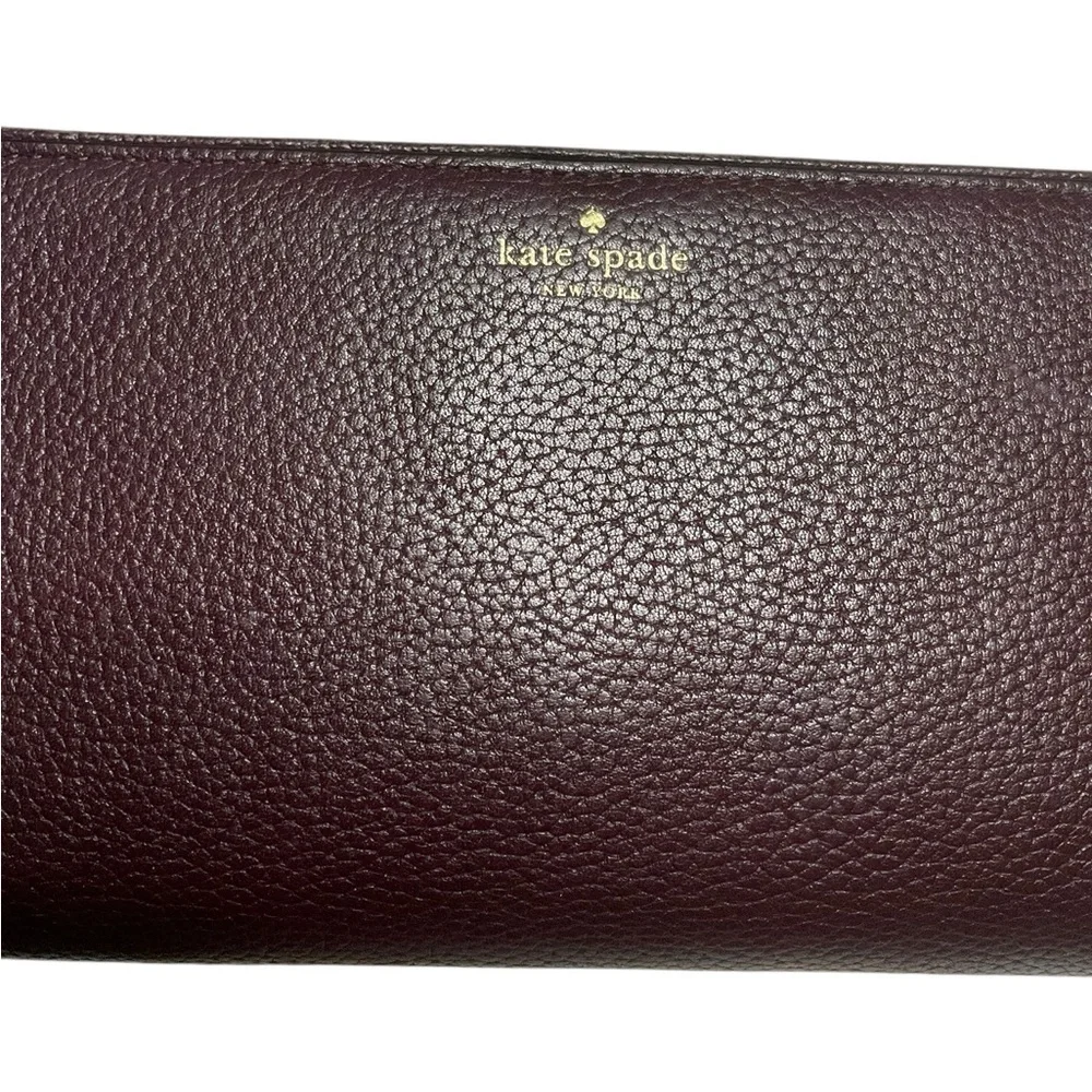 Kate Spade Cherrywood Pebbled Leather Long Continental Wallet